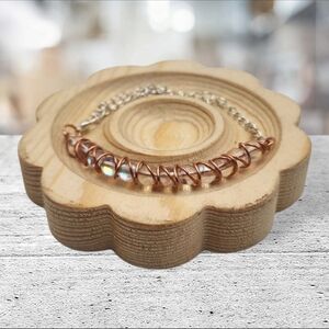 Handmade Wire-wrapped Adjustable Iridescent Beaded Bracelet